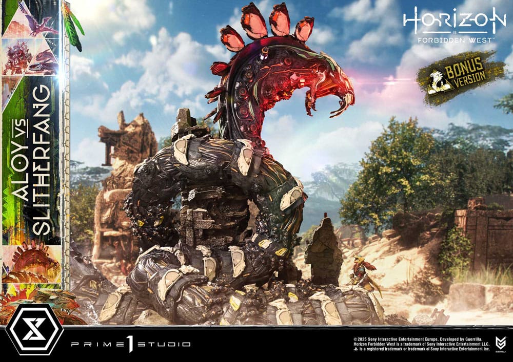 Horizon Forbidden West statuette Ultimate Diorama Masterline Series Aloy vs. The Slitherfang Bonus Version 82 cm