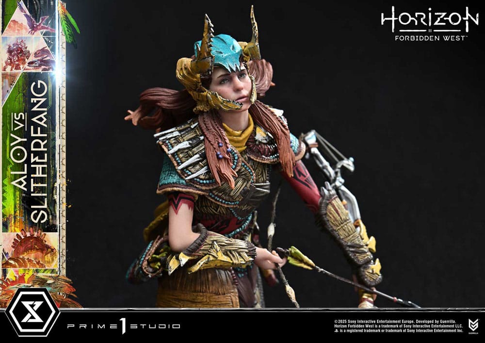 Horizon Forbidden West statuette Ultimate Diorama Masterline Series Aloy vs. The Slitherfang Bonus Version 82 cm