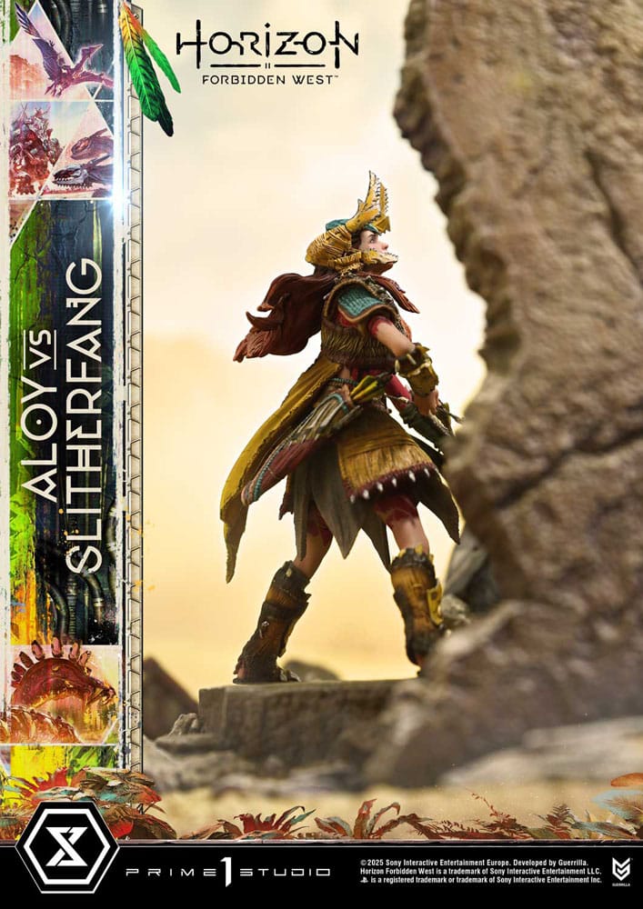 Horizon Forbidden West statuette Ultimate Diorama Masterline Series Aloy vs. The Slitherfang Bonus Version 82 cm