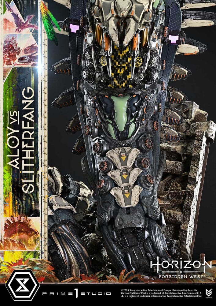Horizon Forbidden West statuette Ultimate Diorama Masterline Series Aloy vs. The Slitherfang Bonus Version 82 cm