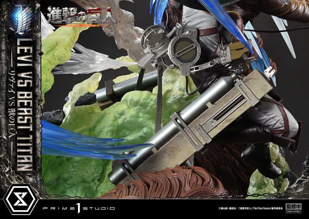 Attack on Titan statuette Ultimate Premium Masterline Series 1/4 Levi Versus Beast Titan 73 cm