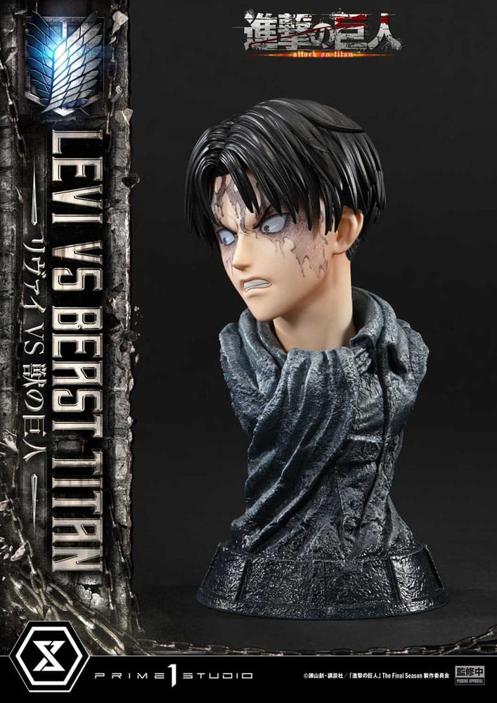 Attack on Titan statuette Ultimate Premium Masterline Series 1/4 Levi Versus Beast Titan 73 cm