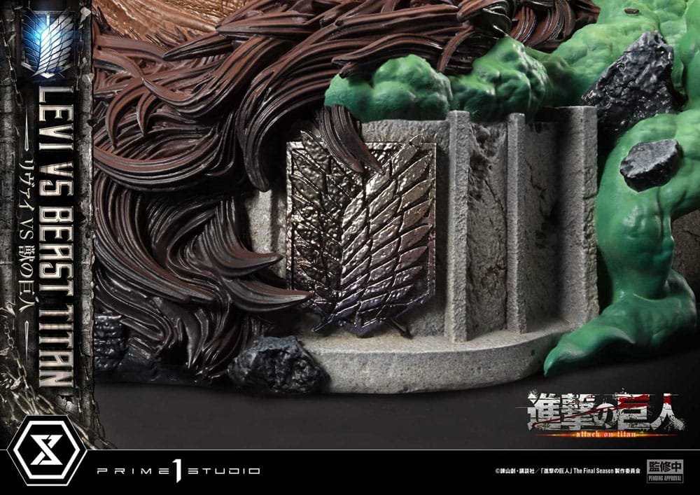 Attack on Titan statuette Ultimate Premium Masterline Series 1/4 Levi Versus Beast Titan 73 cm