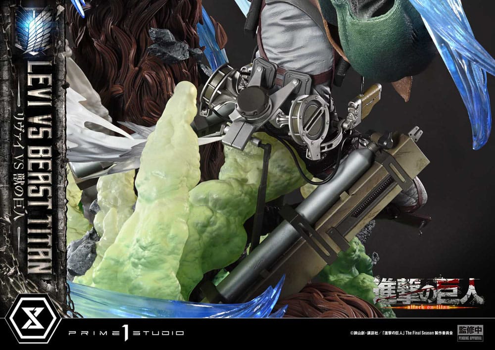Attack on Titan statuette Ultimate Premium Masterline Series 1/4 Levi Versus Beast Titan 73 cm