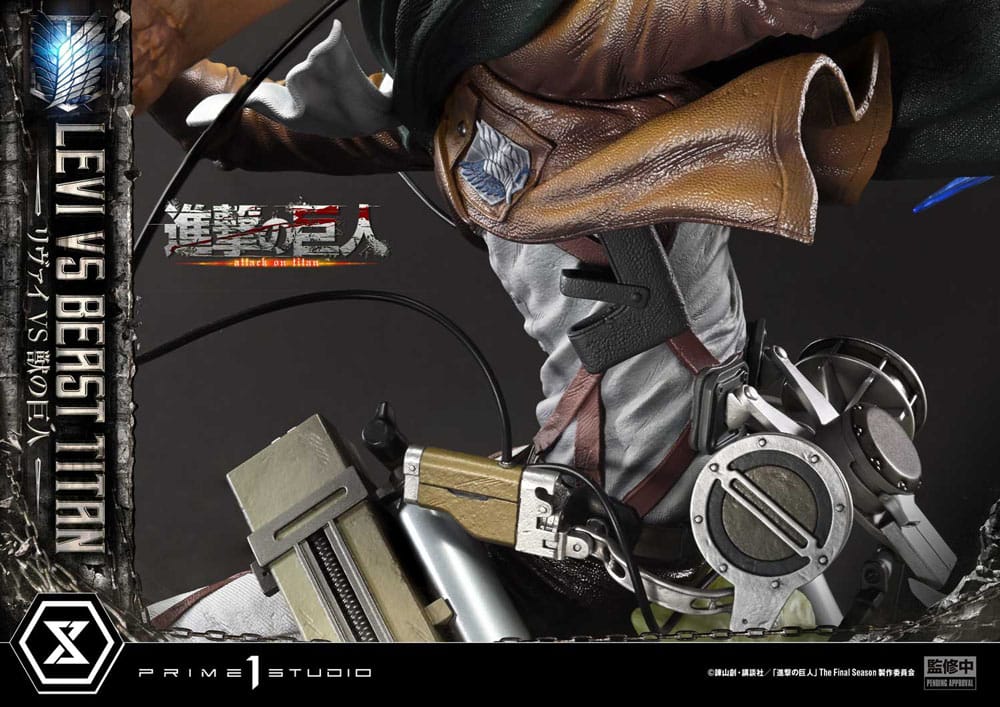 Attack on Titan statuette Ultimate Premium Masterline Series 1/4 Levi Versus Beast Titan 73 cm