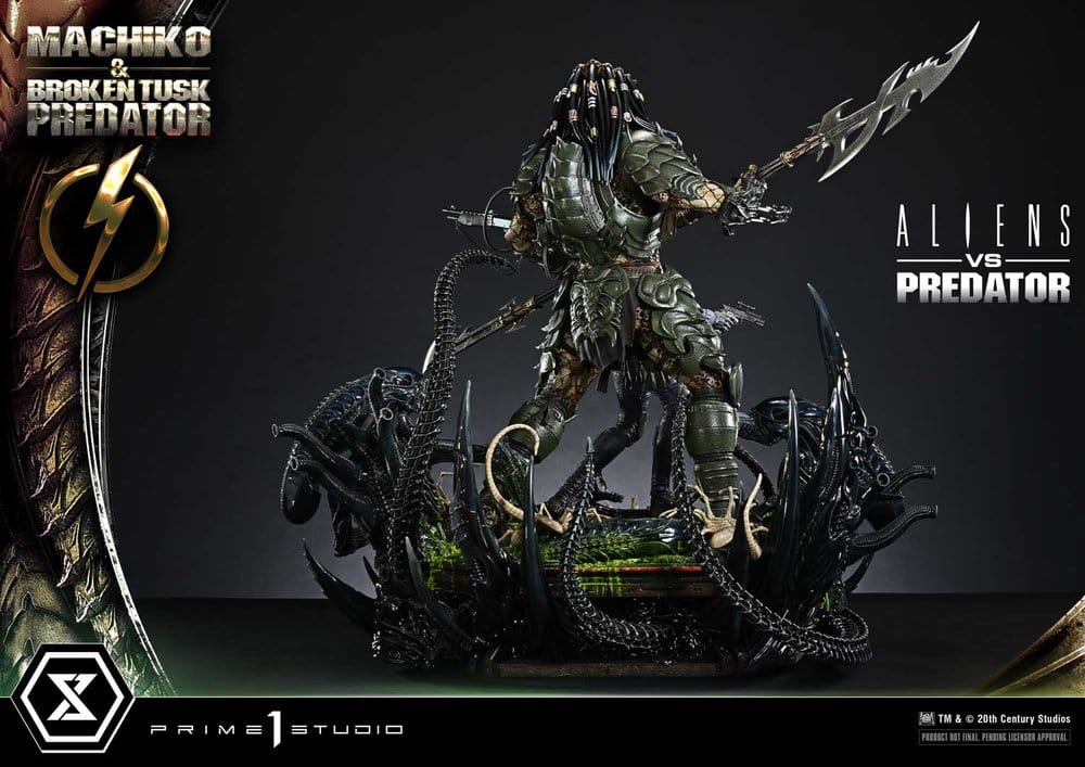 Aliens vs. Predator (Comic) Ultimate Premium Masterline Statue 1/4 Machiko & Broken Tusk Predator 79 cm