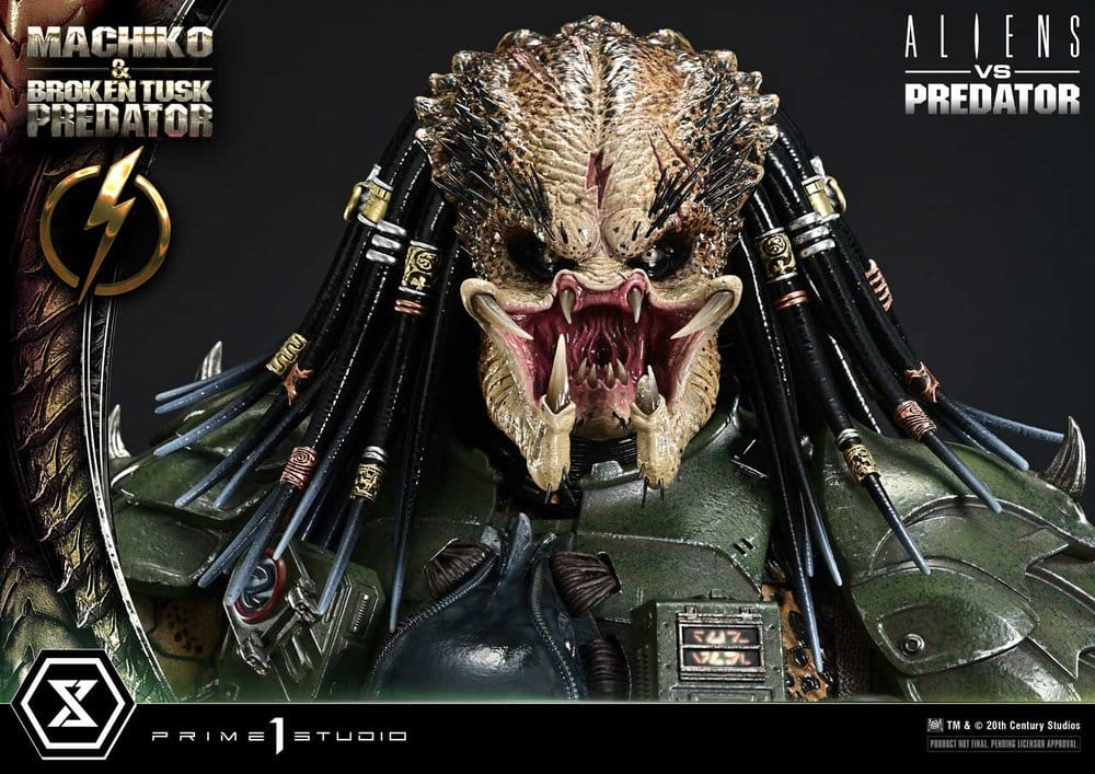 Aliens vs. Predator (Comic) Ultimate Premium Masterline Statue 1/4 Machiko & Broken Tusk Predator 79 cm