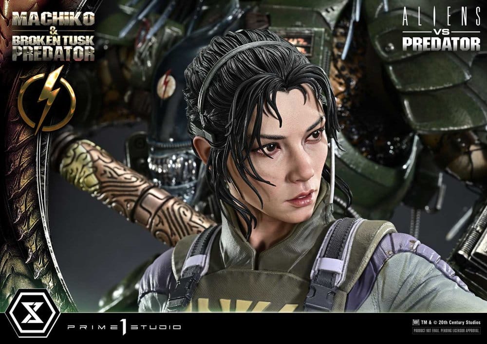 Aliens vs. Predator (Comic) Ultimate Premium Masterline Statue 1/4 Machiko & Broken Tusk Predator 79 cm