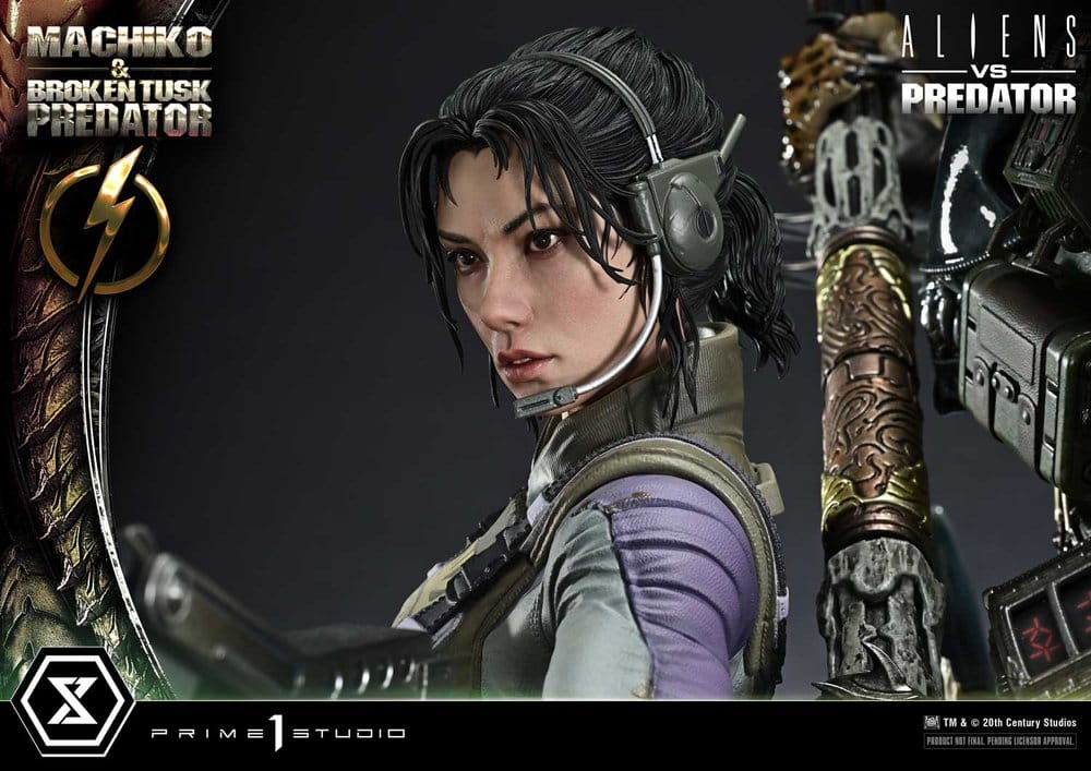 Aliens vs. Predator (Comic) Ultimate Premium Masterline Statue 1/4 Machiko & Broken Tusk Predator 79 cm