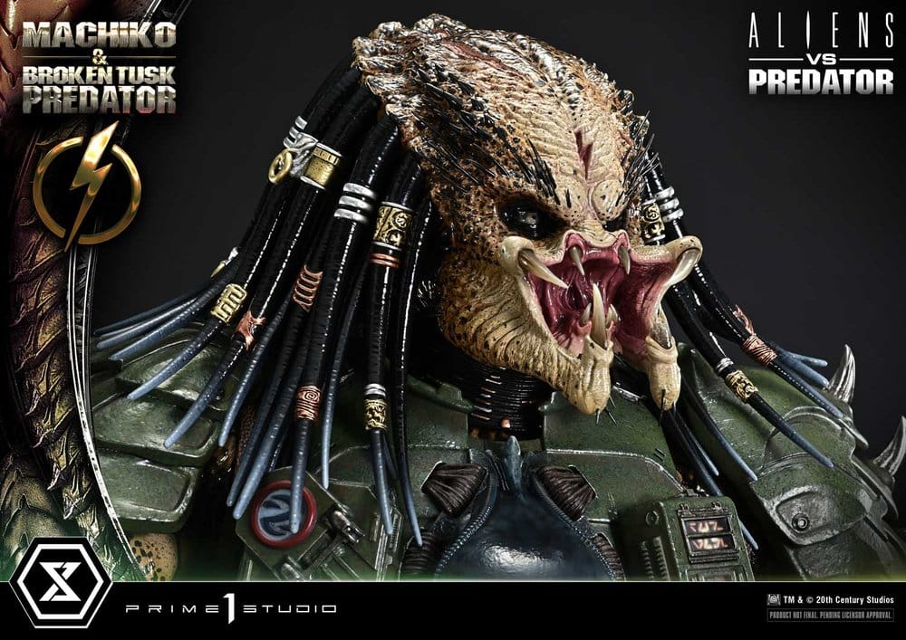 Aliens vs. Predator (Comic) Ultimate Premium Masterline Statue 1/4 Machiko & Broken Tusk Predator 79 cm