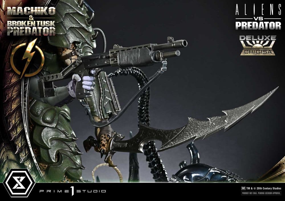 Aliens vs. Predator (Comic) Ultimate Premium Masterline Statue 1/4 Machiko & Broken Tusk Predator Deluxe Version 84 cm