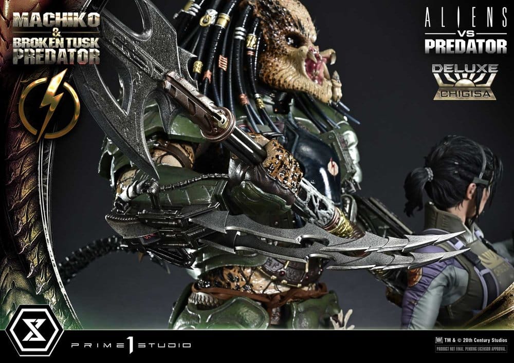 Aliens vs. Predator (Comic) Ultimate Premium Masterline Statue 1/4 Machiko & Broken Tusk Predator Deluxe Version 84 cm