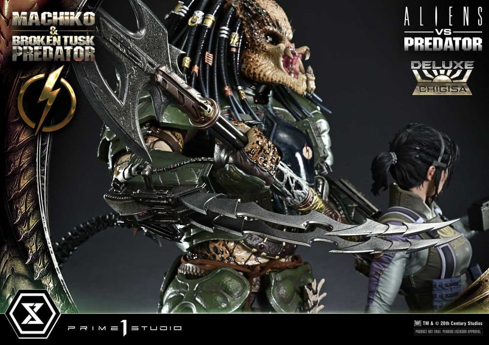 Aliens vs. Predator (Comic) Ultimate Premium Masterline Statue 1/4 Machiko & Broken Tusk Predator Deluxe Version 84 cm