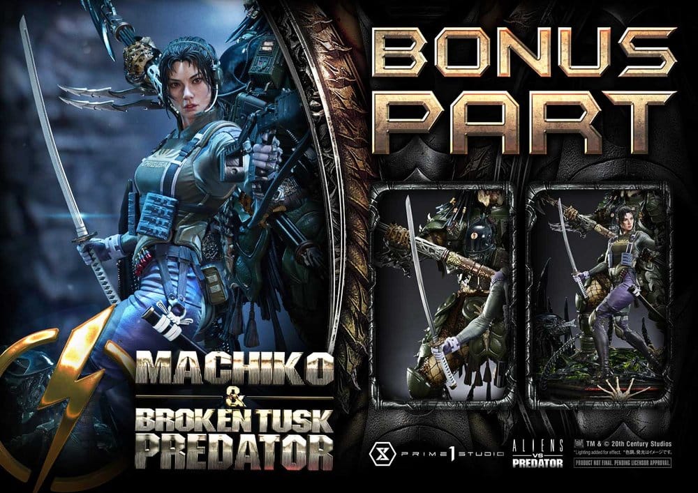 Aliens vs. Predator (Comic) Ultimate Premium Masterline Statue 1/4 Machiko & Broken Tusk Predator DX Bonus Version 84 cm