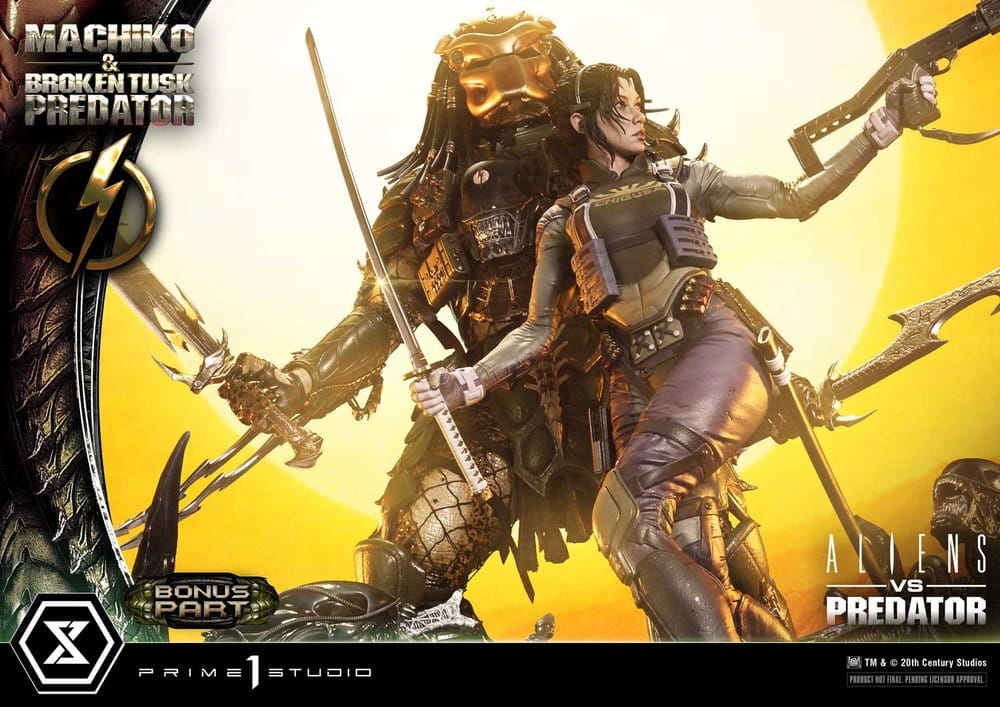 Aliens vs. Predator (Comic) Ultimate Premium Masterline Statue 1/4 Machiko & Broken Tusk Predator DX Bonus Version 84 cm