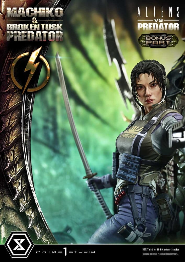 Aliens vs. Predator (Comic) Ultimate Premium Masterline Statue 1/4 Machiko & Broken Tusk Predator DX Bonus Version 84 cm