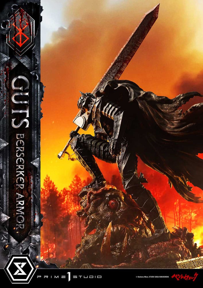 Berserk statuette Ultimate Premium Masterline Series 1/4 Guts, Berserker Armor Grunbeld vs. Guts 94 cm