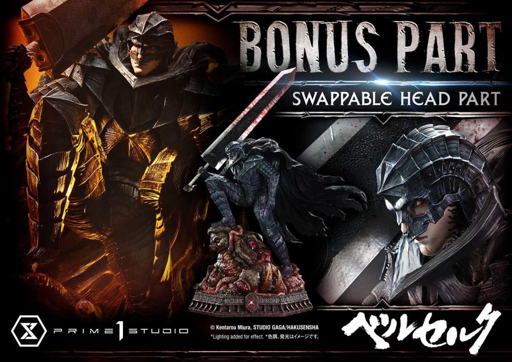 Berserk statuette Ultimate Premium Masterline Series 1/4 Guts, Berserker Armor Grunbeld vs. Guts Deluxe Bonus Version 94 cm