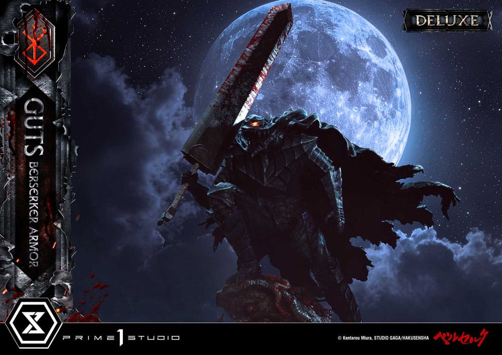 Berserk statuette Ultimate Premium Masterline Series 1/4 Guts, Berserker Armor Grunbeld vs. Guts Deluxe Bonus Version 94 cm