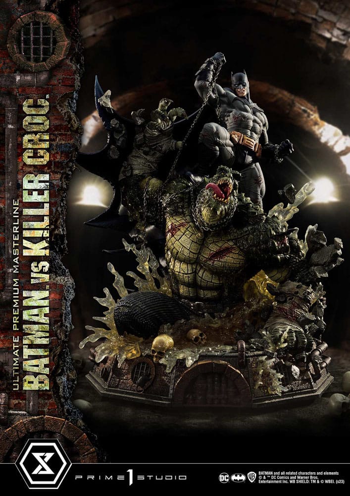 Batman statuette Ultimate Premium Masterline Series Batman Versus Killer Croc 71 cm
