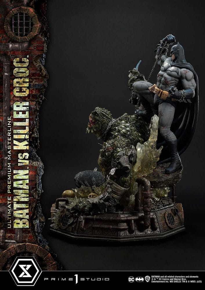 Batman statuette Ultimate Premium Masterline Series Batman Versus Killer Croc 71 cm