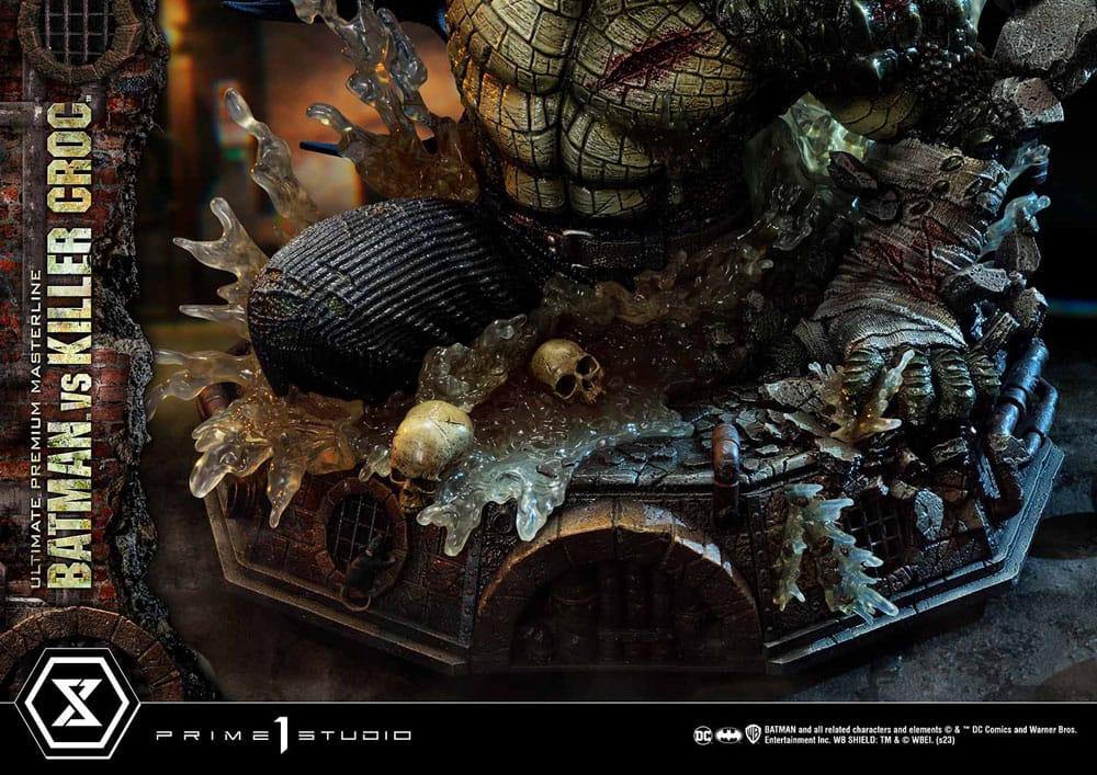 Batman statuette Ultimate Premium Masterline Series Batman Versus Killer Croc 71 cm