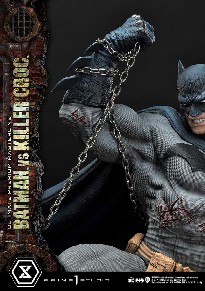 Batman statuette Ultimate Premium Masterline Series Batman Versus Killer Croc 71 cm