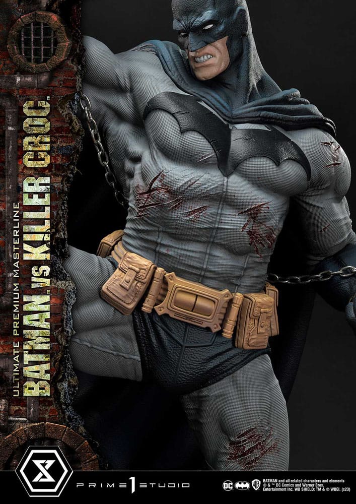 Batman statuette Ultimate Premium Masterline Series Batman Versus Killer Croc 71 cm