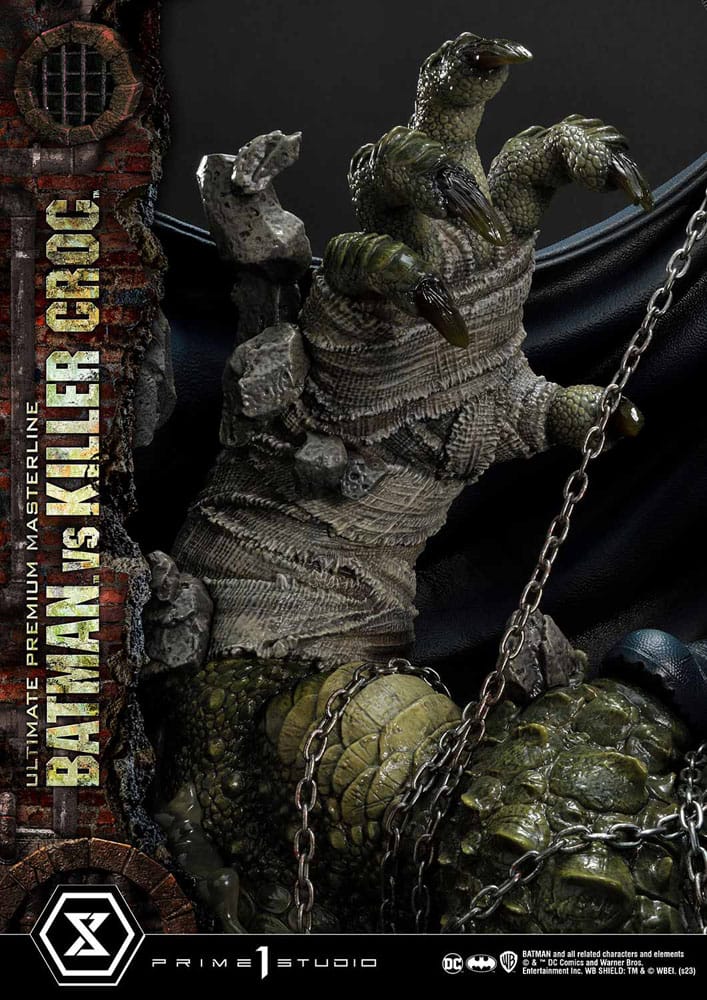 Batman statuette Ultimate Premium Masterline Series Batman Versus Killer Croc 71 cm