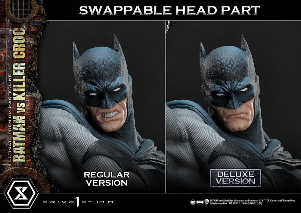 Batman statuette Ultimate Premium Masterline Series Batman Versus Killer Croc Deluxe Bonus Version 71 cm