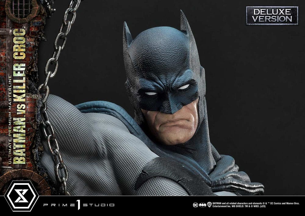 Batman statuette Ultimate Premium Masterline Series Batman Versus Killer Croc Deluxe Bonus Version 71 cm