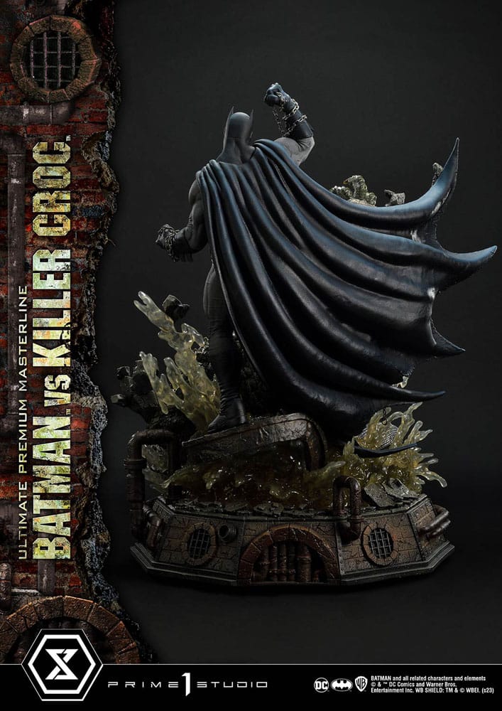 Batman statuette Ultimate Premium Masterline Series Batman Versus Killer Croc Deluxe Bonus Version 71 cm