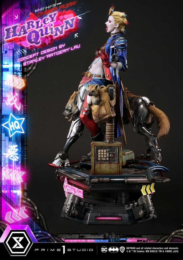 Batman statuette Ultimate Premium Masterline Series Cyberpunk Harley Quinn 60 cm