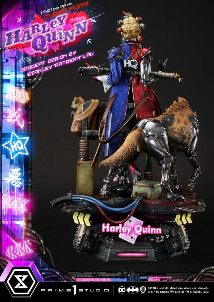 Batman statuette Ultimate Premium Masterline Series Cyberpunk Harley Quinn 60 cm