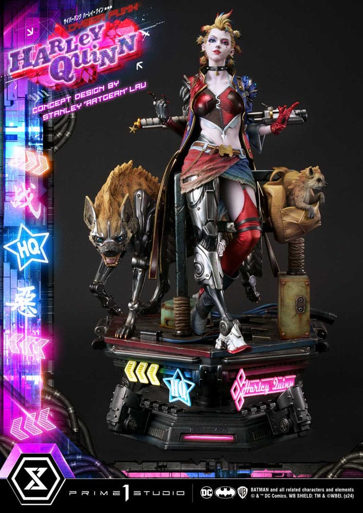 Batman statuette Ultimate Premium Masterline Series Cyberpunk Harley Quinn 60 cm