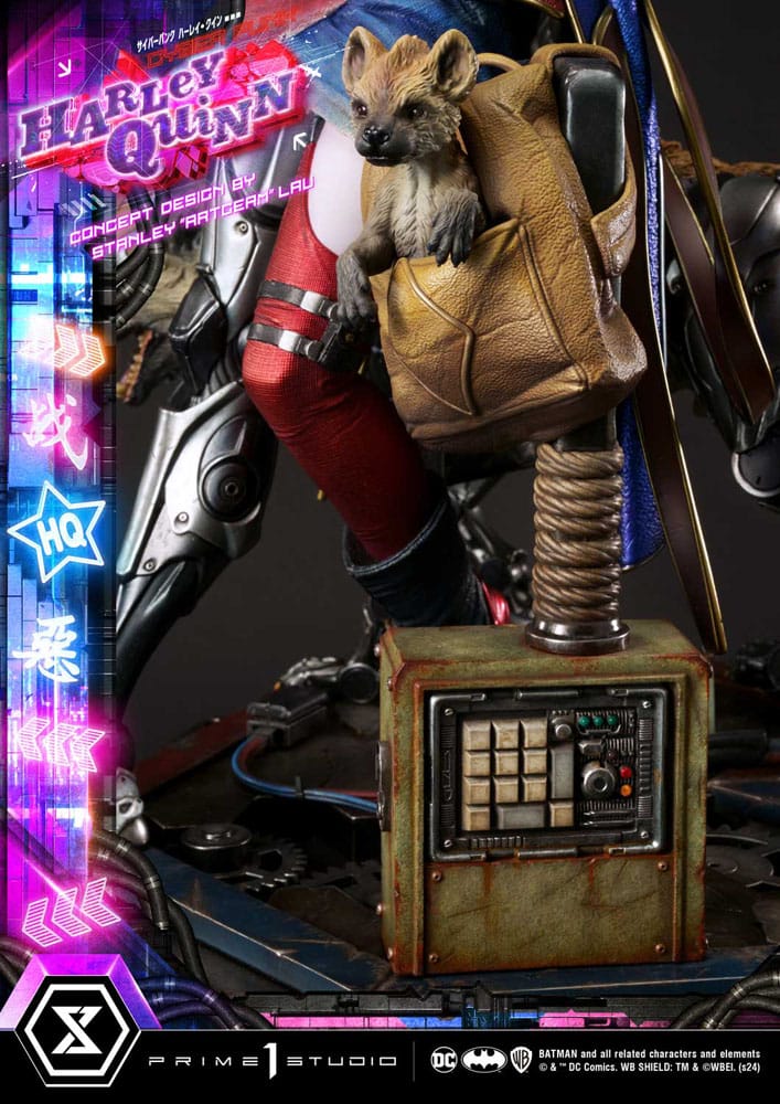 Batman statuette Ultimate Premium Masterline Series Cyberpunk Harley Quinn 60 cm