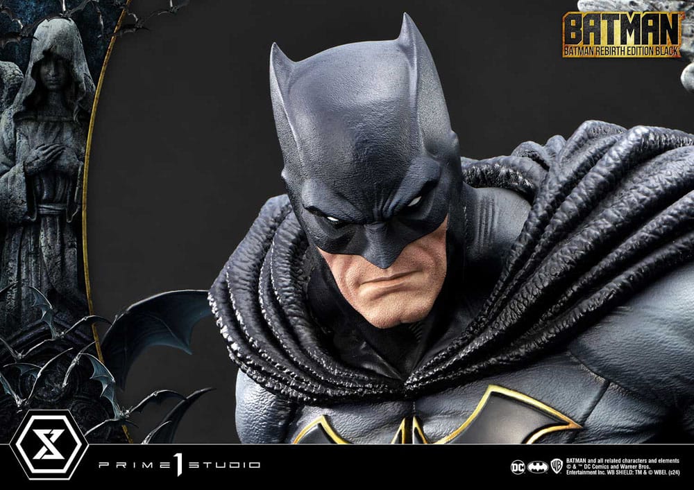 Batman statuette Ultimate Premium Masterline Series 1/4 Batman Rebirth Edition Black Deluxe Version 71 cm