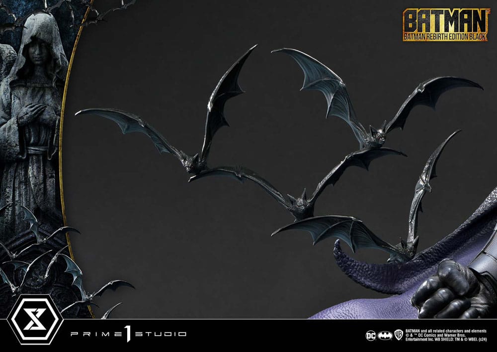 Batman statuette Ultimate Premium Masterline Series 1/4 Batman Rebirth Edition Black Deluxe Version 71 cm