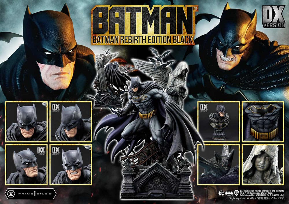 Batman statuette Ultimate Premium Masterline Series 1/4 Batman Rebirth Edition Black Deluxe Version 71 cm