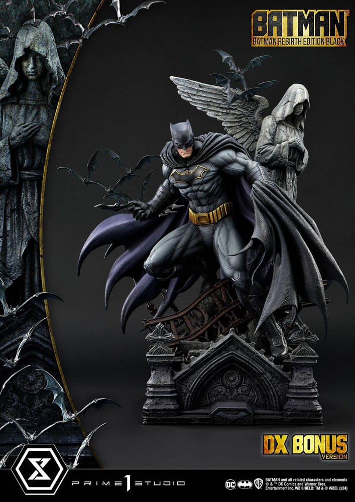Batman statuette Ultimate Premium Masterline Series 1/4 Batman Rebirth Edition Black Deluxe Bonus Version 71 cm
