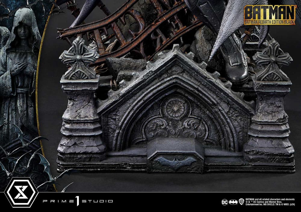 Batman statuette Ultimate Premium Masterline Series 1/4 Batman Rebirth Edition Black Deluxe Bonus Version 71 cm