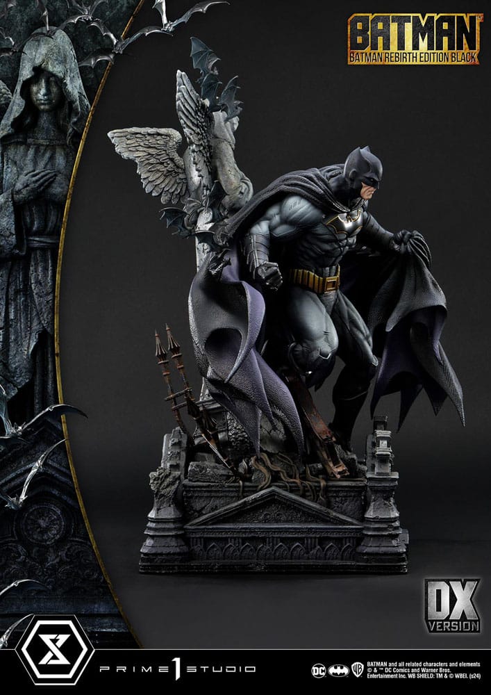 Batman statuette Ultimate Premium Masterline Series 1/4 Batman Rebirth Edition Black Deluxe Bonus Version 71 cm