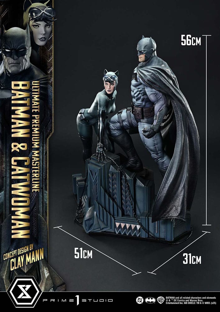 DC Comics statuette Ultimate Premium Masterline Series 1/4 Batman & Catwoman (Concept Design by Clay Mann) 56 cm