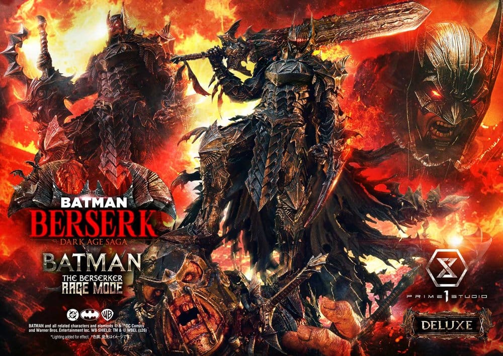 DC Comics statuette Ultimate Premium Masterline Series 1/4 Batman (Comics) Batman: The Berserker Rage Mode DX Bonus Version 93 cm