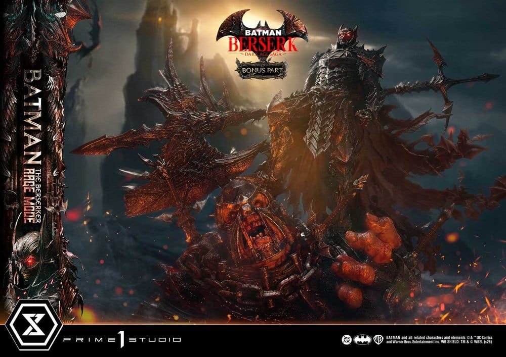 DC Comics statuette Ultimate Premium Masterline Series 1/4 Batman (Comics) Batman: The Berserker Rage Mode DX Bonus Version 93 cm