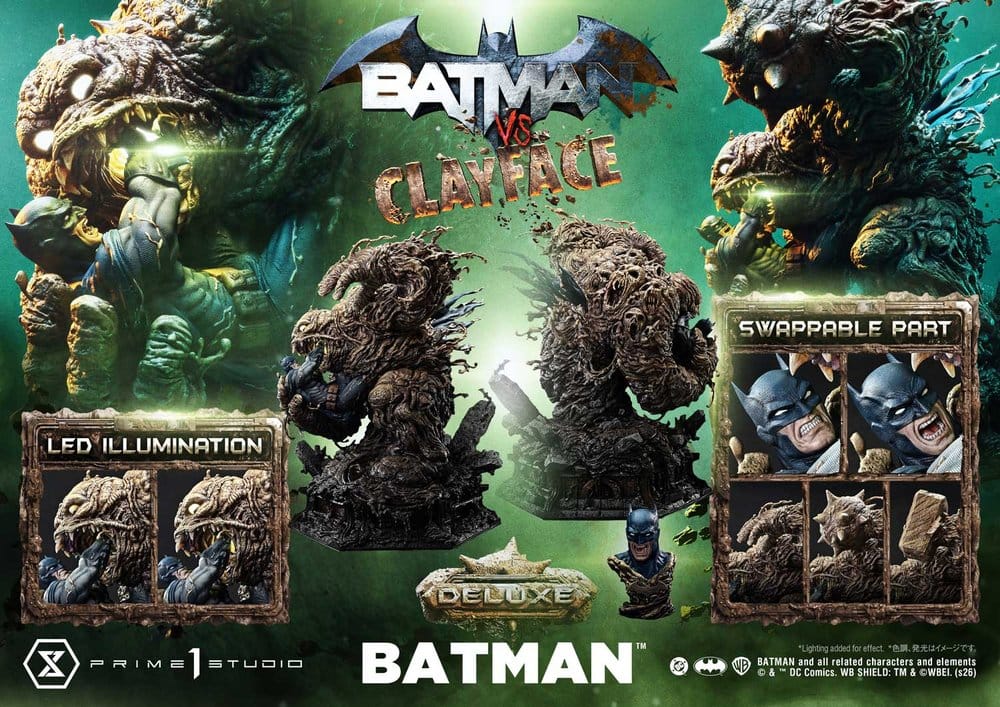 DC Comics Ultimate Premium Masterline Series statuette 1/4 Batman VS Clayface DX Bonus Version 83 cm