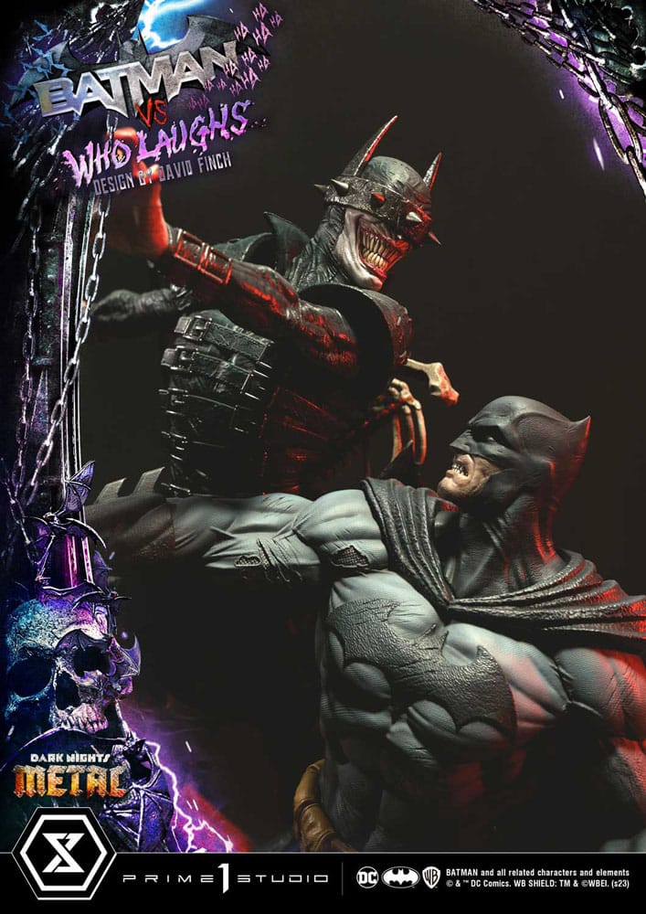 Dark Nights: Metal statuette Ultimate Premium Masterline Series 1/4 Batman VS Batman Who Laughs 67 cm