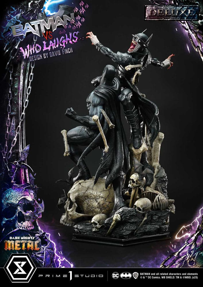 Dark Nights: Metal statuette Ultimate Premium Masterline Series 1/4 Batman VS Batman Who Laughs Deluxe Bonus Version 67 cm