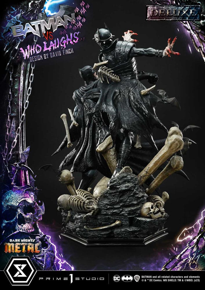 Dark Nights: Metal statuette Ultimate Premium Masterline Series 1/4 Batman VS Batman Who Laughs Deluxe Bonus Version 67 cm