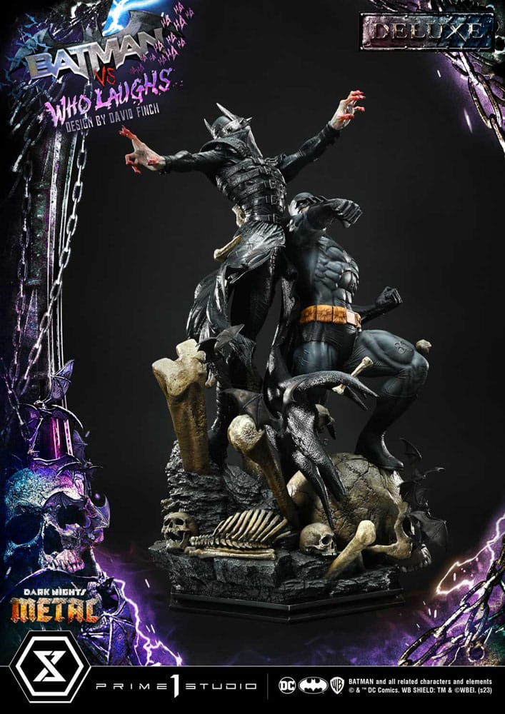 Dark Nights: Metal statuette Ultimate Premium Masterline Series 1/4 Batman VS Batman Who Laughs Deluxe Bonus Version 67 cm